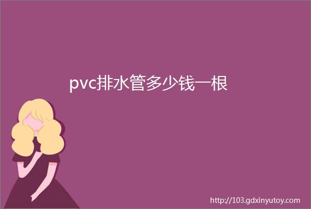 pvc排水管多少钱一根